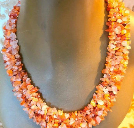 Vintage Carnelian Chip Necklace - Yatva