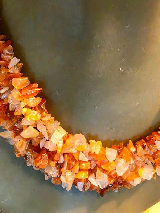 Vintage Carnelian Chip Necklace - Yatva