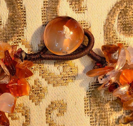 Vintage Carnelian Chip Necklace - Yatva