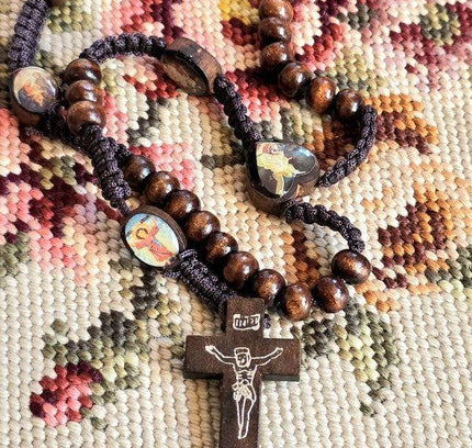 Vintage Catholic Wooden Rosary - Yatva