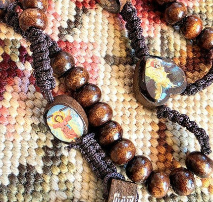 Vintage Catholic Wooden Rosary - Yatva