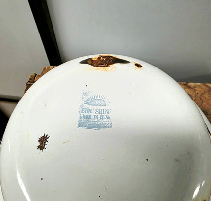 Vintage Chinese Enamelware Bowls Set of 2 - Yatva
