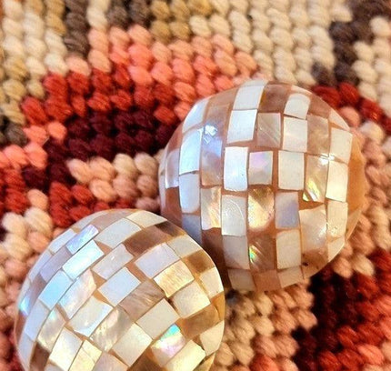 Vintage Circle Shell Clip - On Earrings - Yatva