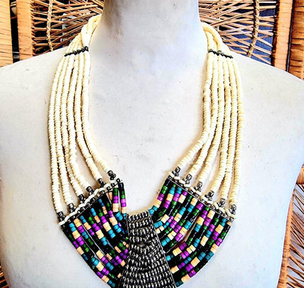 Vintage Cleopatra Bohemian Bib Multi Strand Necklace - Yatva