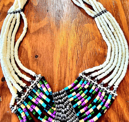 Vintage Cleopatra Bohemian Bib Multi Strand Necklace - Yatva