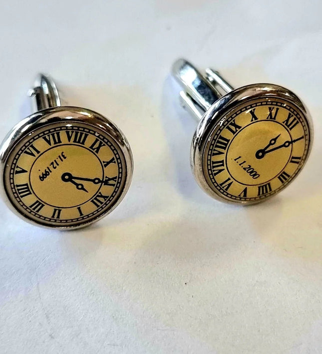 Vintage Clock Cufflinks - Yatva