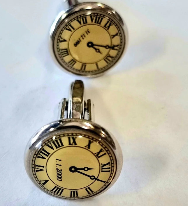 Vintage Clock Cufflinks - Yatva