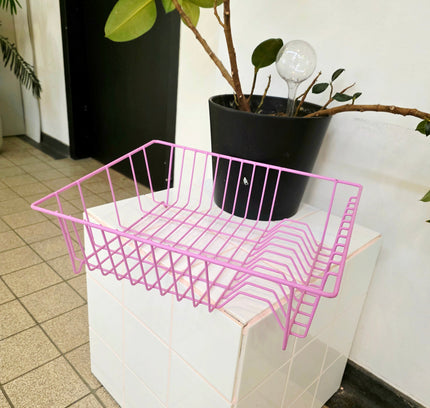 Vintage Coated Wire Dish Drying Rack | Retro Kitchen - Yatva