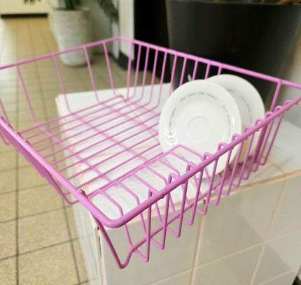 Vintage Coated Wire Dish Drying Rack | Retro Kitchen - Yatva