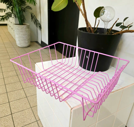 Vintage Coated Wire Dish Drying Rack | Retro Kitchen - Yatva