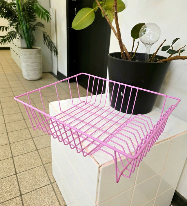 Vintage Coated Wire Dish Drying Rack | Retro Kitchen - Yatva