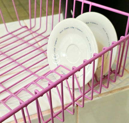 Vintage Coated Wire Dish Drying Rack | Retro Kitchen - Yatva