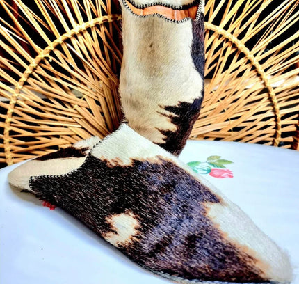 Vintage Cowhide Slippers - Yatva