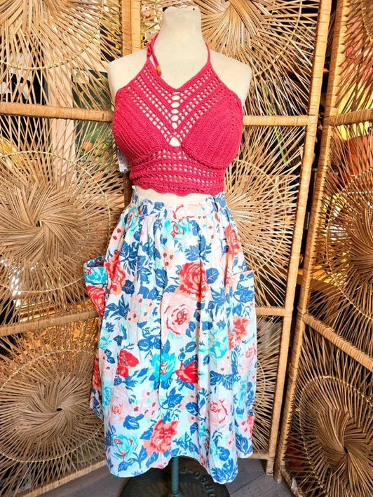 Vintage Crochet Halter Top - Yatva