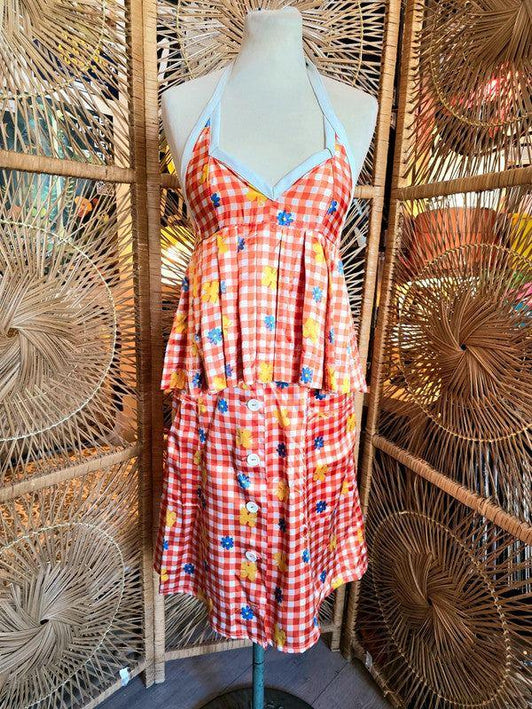 Vintage Customised 70's Flower Power 2 - Piece Suit - Yatva