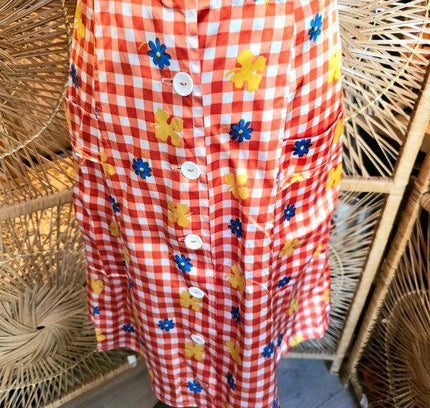 Vintage Customised 70's Flower Power 2 - Piece Suit - Yatva