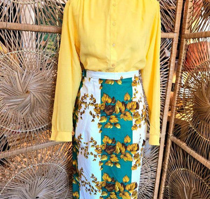 Vintage Customized Pleated Pencil Skirt - Yatva