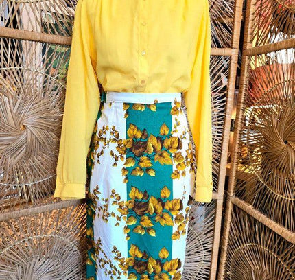 Vintage Customized Pleated Pencil Skirt - Yatva