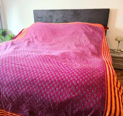 Vintage Deadstock Brand New Indian Kutchi Blanket / Bedspread - Yatva