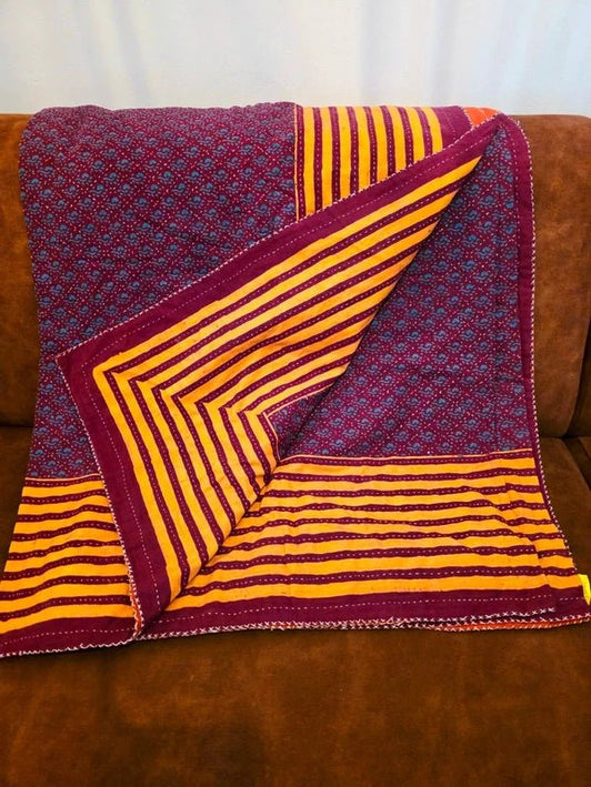 Vintage Deadstock Brand New Indian Kutchi Blanket / Bedspread - Yatva
