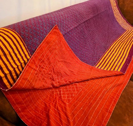 Vintage Deadstock Brand New Indian Kutchi Blanket / Bedspread - Yatva