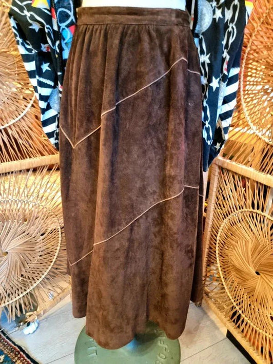 Vintage Der Trachtenmeister Leather Skirt - Yatva