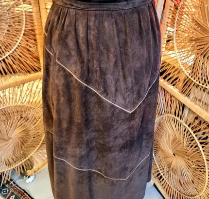 Vintage Der Trachtenmeister Leather Skirt - Yatva