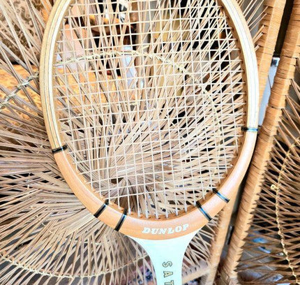 Vintage Dunlop Saturne Wooden Tennis Racket - Yatva