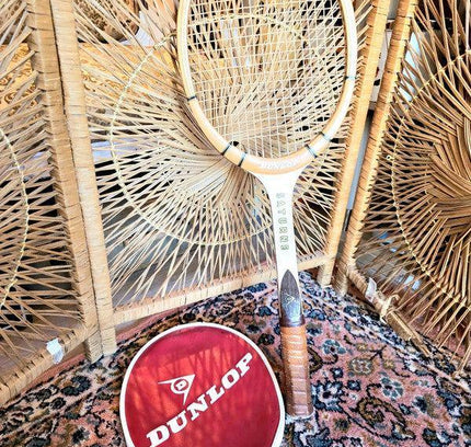Vintage Dunlop Saturne Wooden Tennis Racket - Yatva