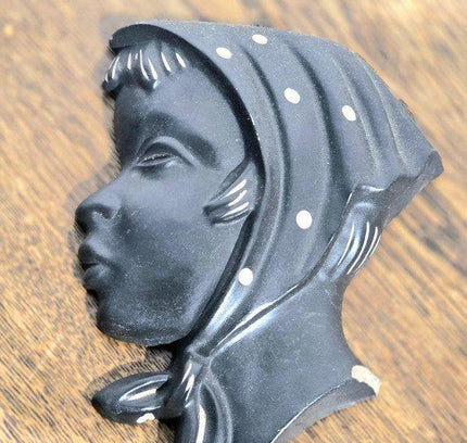 Vintage Duron chalkware wall plaque - Yatva