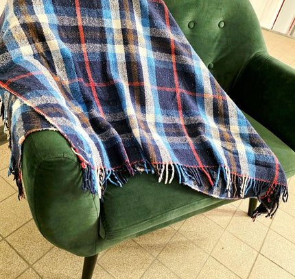 Vintage Faribo Plaid Wool Blanket / Throw - Yatva