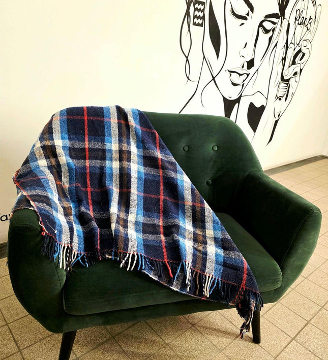 Vintage Faribo Plaid Wool Blanket / Throw - Yatva