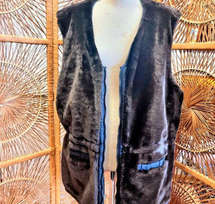 Vintage Faux Fur Reversable Gillet Bodywarmer - Yatva