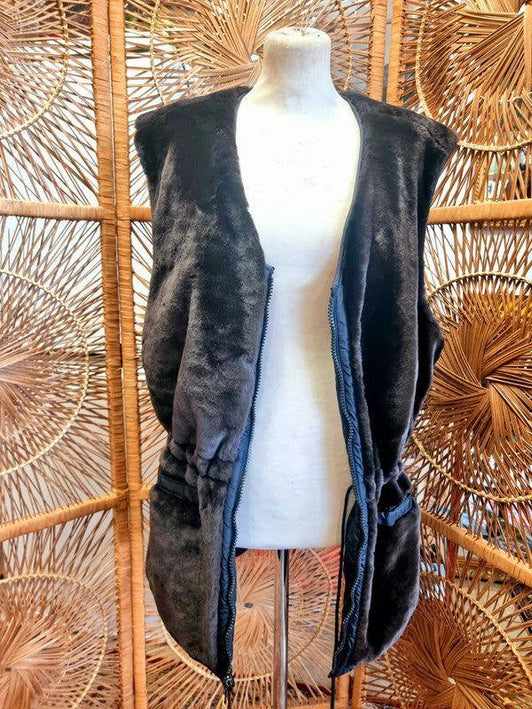 Vintage Faux Fur Reversable Gillet Bodywarmer - Yatva