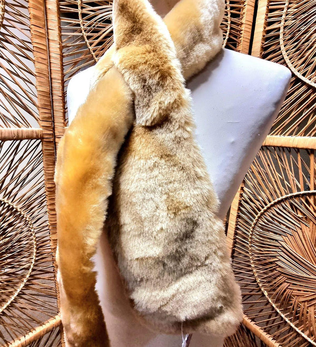 Vintage Faux fur Scarf / Shawl - Yatva