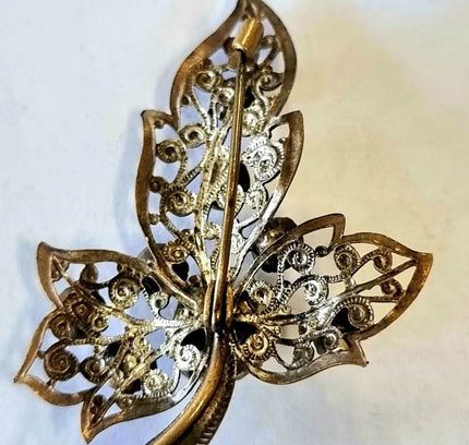Vintage Floral Leaf Brooch - Yatva