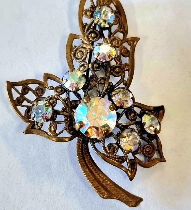 Vintage Floral Leaf Brooch - Yatva
