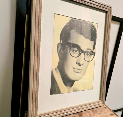 Vintage Framed Portrait of Buddy Holly - Yatva