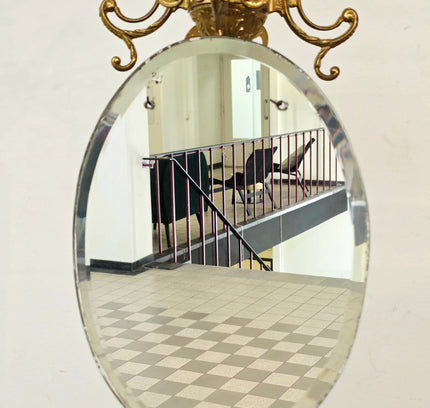Vintage Frameless Oval Mirror - Yatva