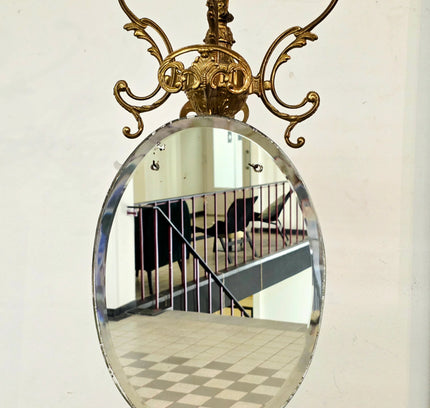 Vintage Frameless Oval Mirror - Yatva