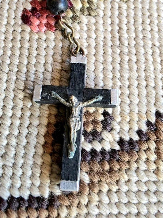 Vintage French Antique Catholic Rosary - Yatva
