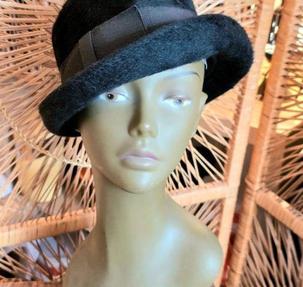 Vintage Fur Felt Bowler Hat - Yatva