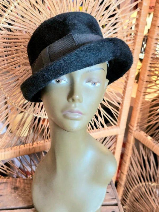 Vintage Fur Felt Bowler Hat - Yatva