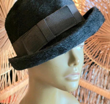 Vintage Fur Felt Bowler Hat - Yatva