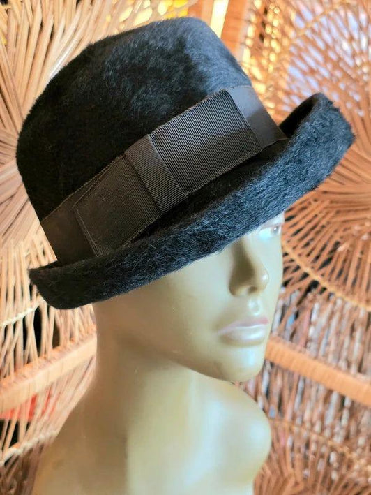 Vintage Fur Felt Bowler Hat - Yatva