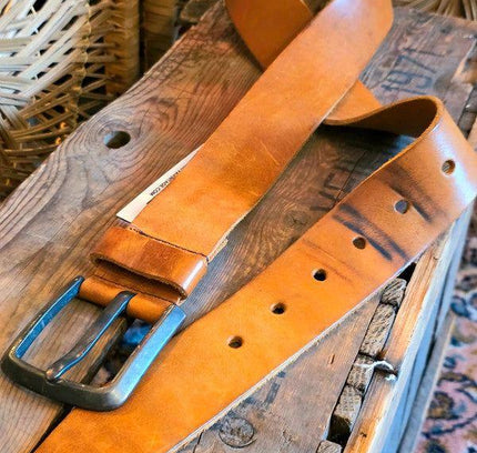 Vintage Gabbiano Denim Leather belt - Yatva