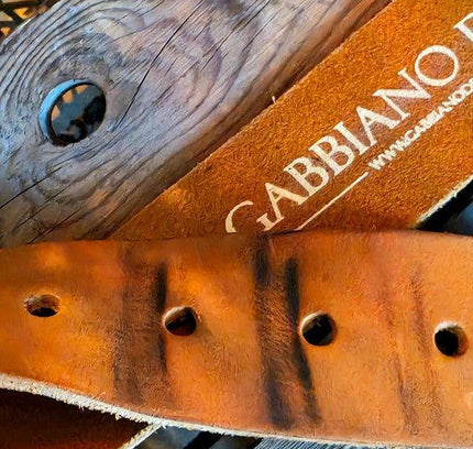 Vintage Gabbiano Denim Leather belt - Yatva