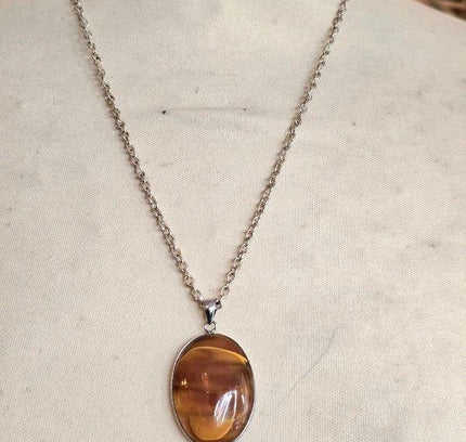 Vintage Gemstone Pendant Necklace - Yatva