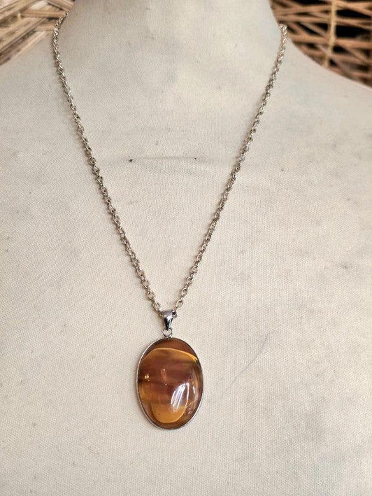 Vintage Gemstone Pendant Necklace - Yatva