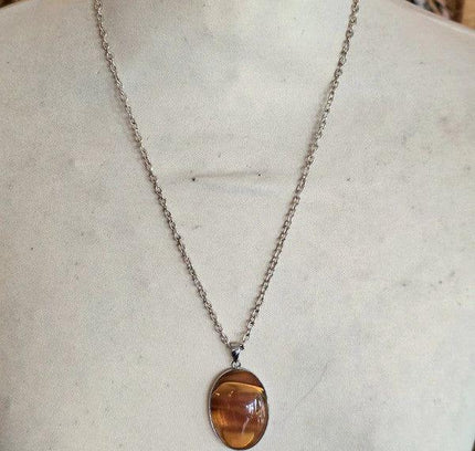 Vintage Gemstone Pendant Necklace - Yatva